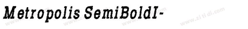 Metropolis SemiBoldI字体转换
